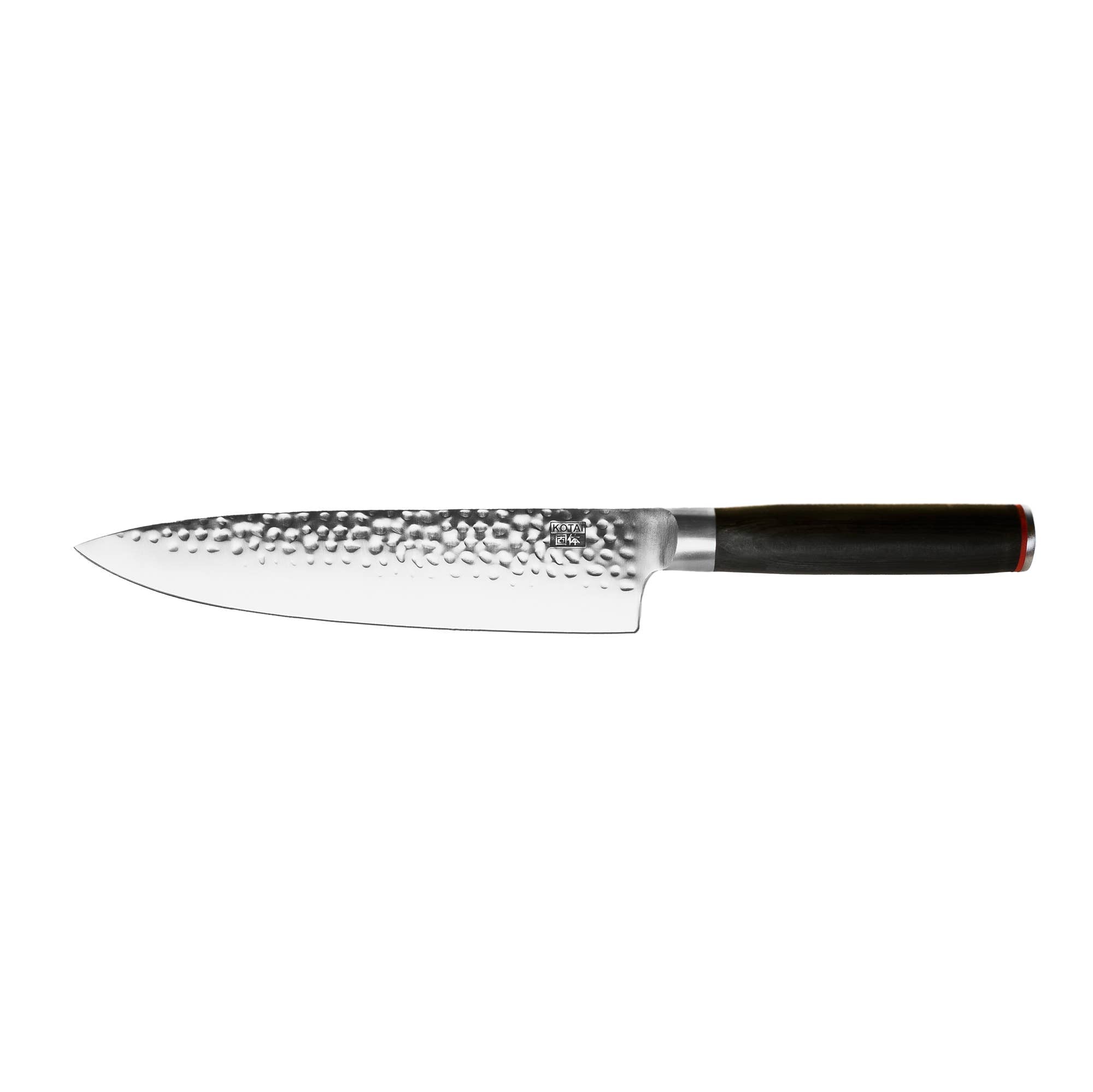 KOTAI Gyuto knife close-up showing Japanese 440C steel blade