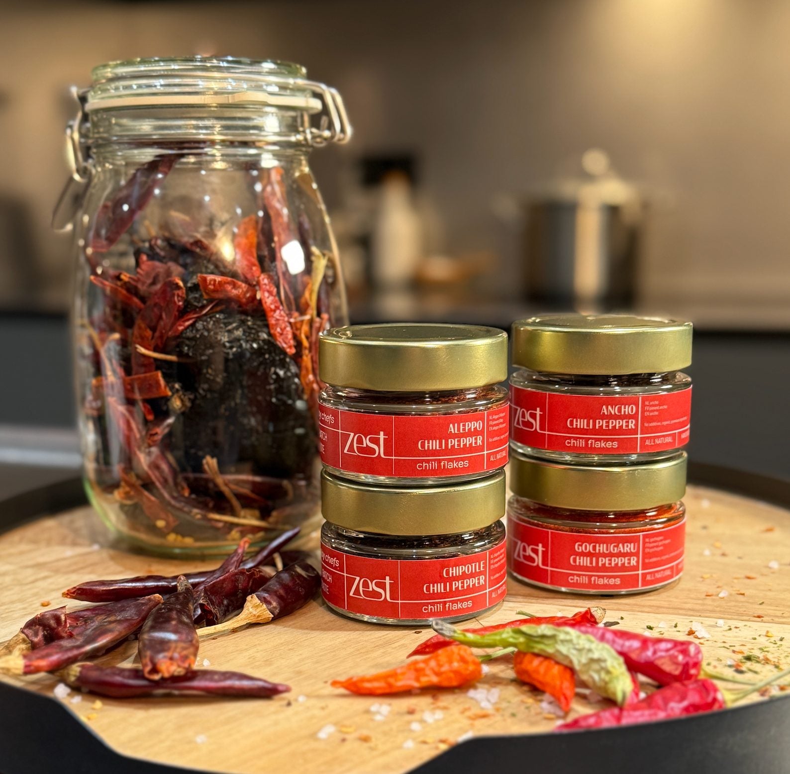 ZEST Smokey and Savory chili flakes set premium varieties