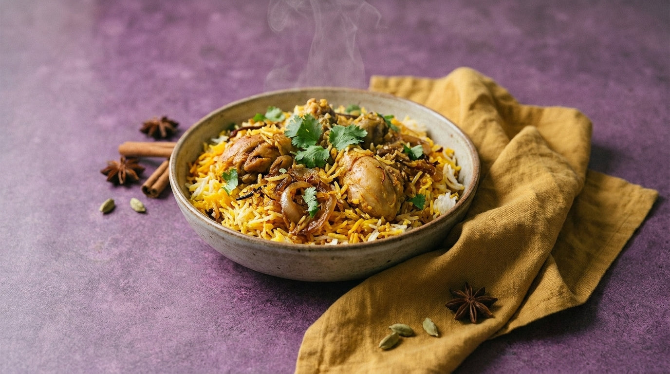 Chicken biryani with Royal Biryani Blend: layers of flavour
