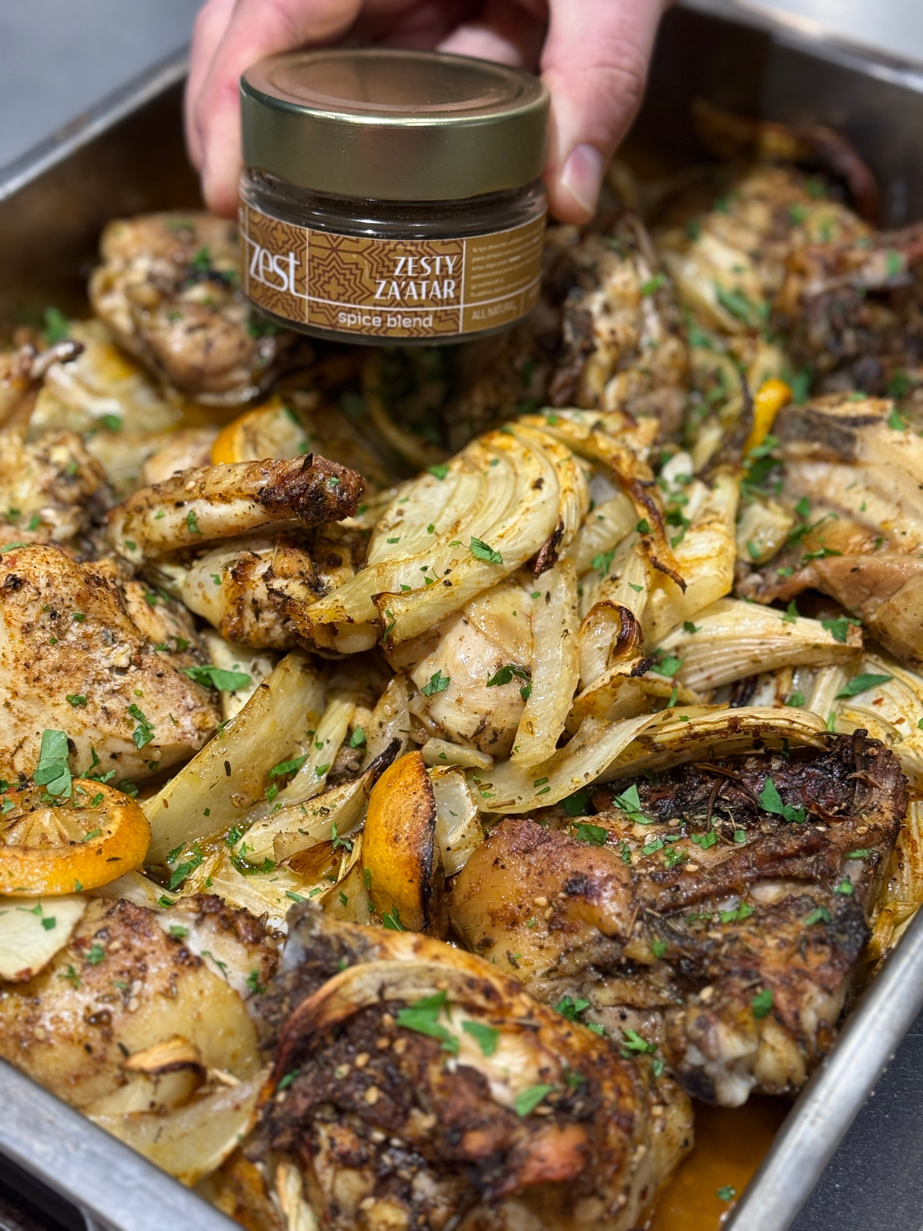 Roasted chicken and fennel with Za'atar