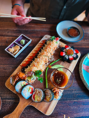 Umami Tsunami styled with Japanese ceramic ware