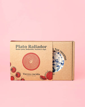 ZEST handcrafted small ceramic grater plate side view