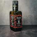 Habanero Chili Oil bottle infused with habanero peppers and Italian olive oil
