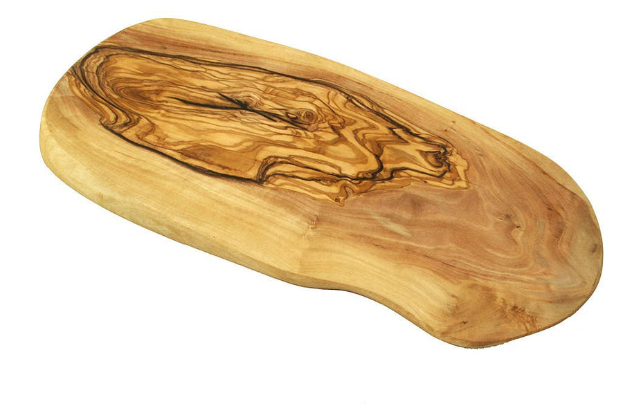 ZEST natural olive wood cutting board side view