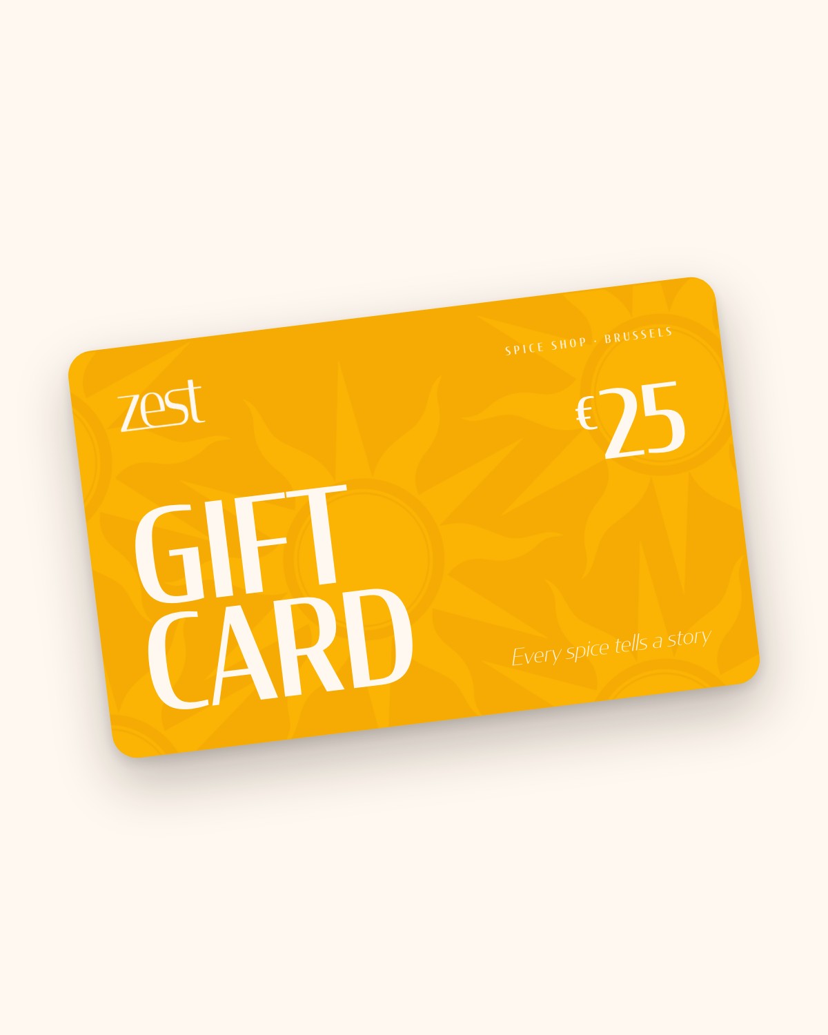 ZEST gift card of €25